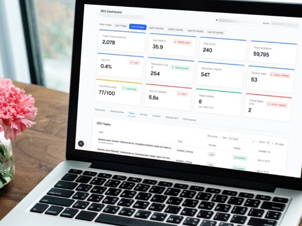SEO Dashboard - Custom analytics tool