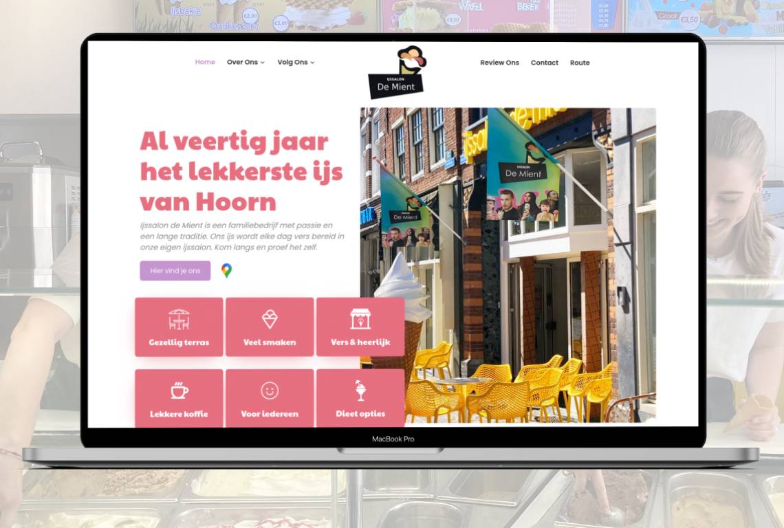 Ijssalon de Mient website