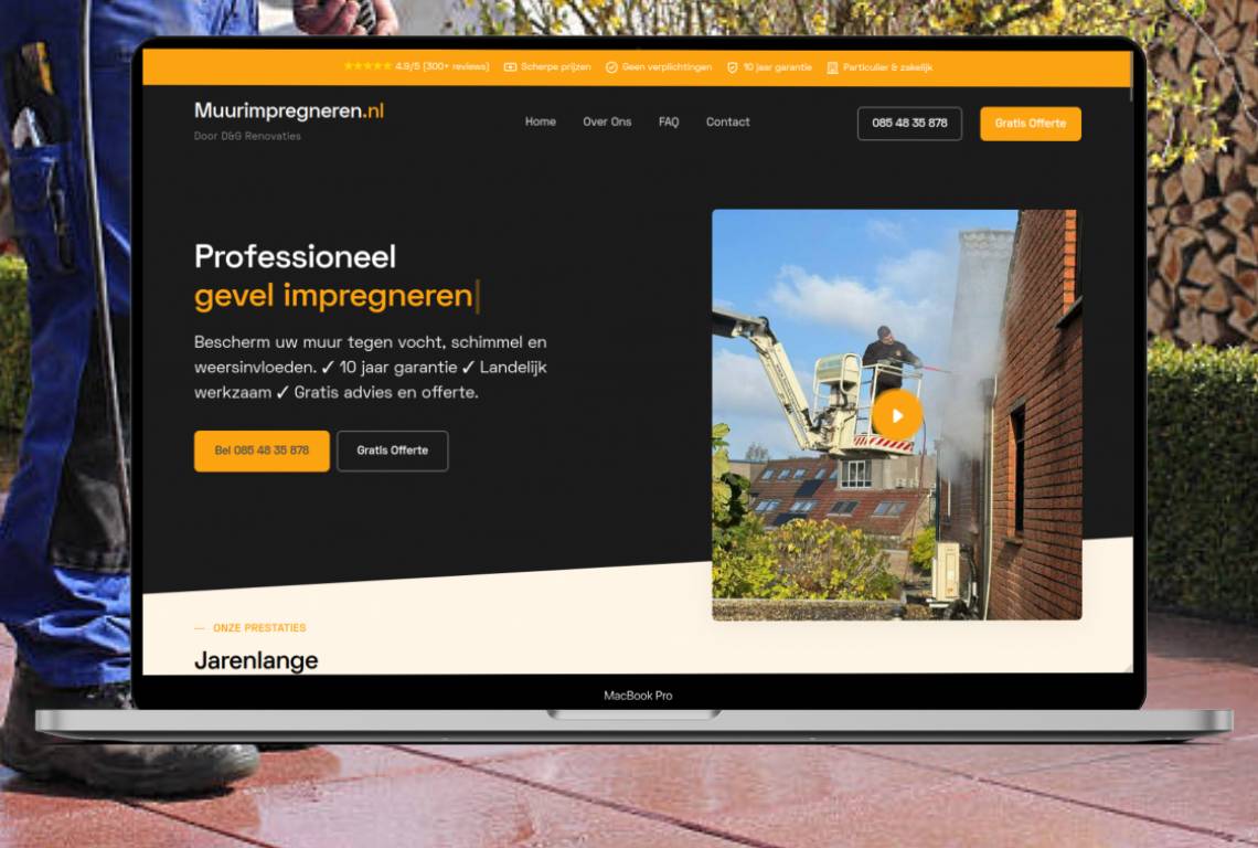 Muurimpregneren.nl website